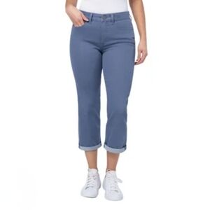 Santana Jeans Cropped Blue Denim Women's Size 12 Capri Stretch Straight Leg